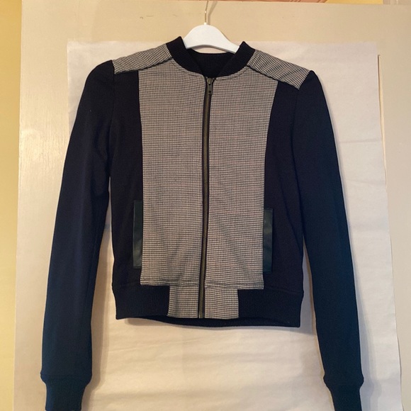 Sam Edelman Jackets & Blazers - SAM EDELMAN BLACK/HOUNDSTOOTH BOMER JACKET